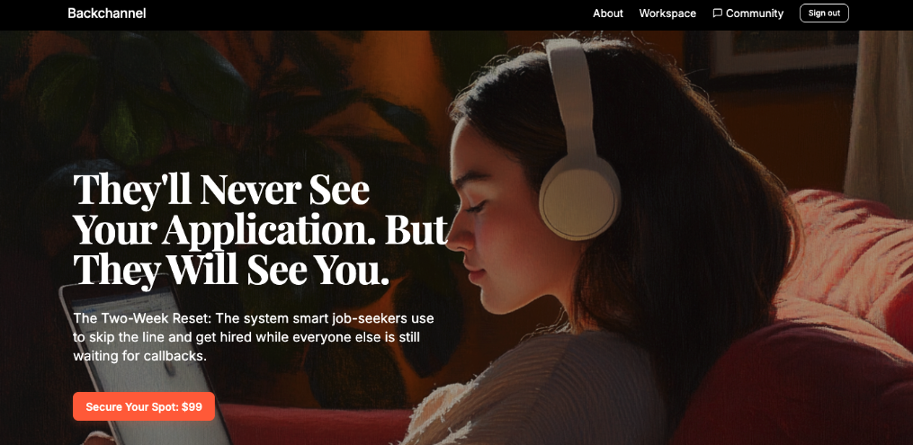 Backchannel recruitment innovation